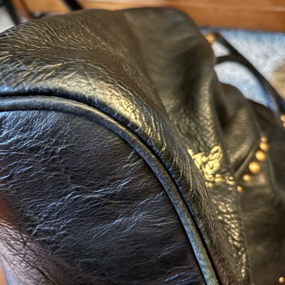 Juicy Couture Black Shoulder Bag with Gold Accents - Picture 7 of 15